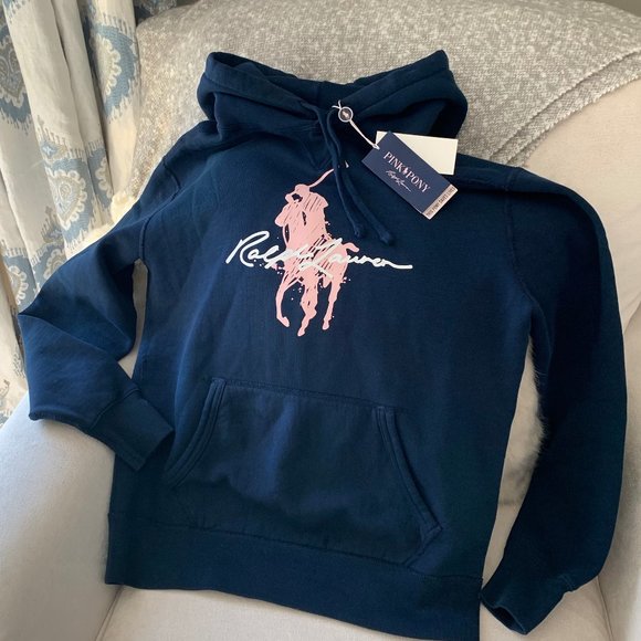 pink pony fleece hoodie ralph lauren